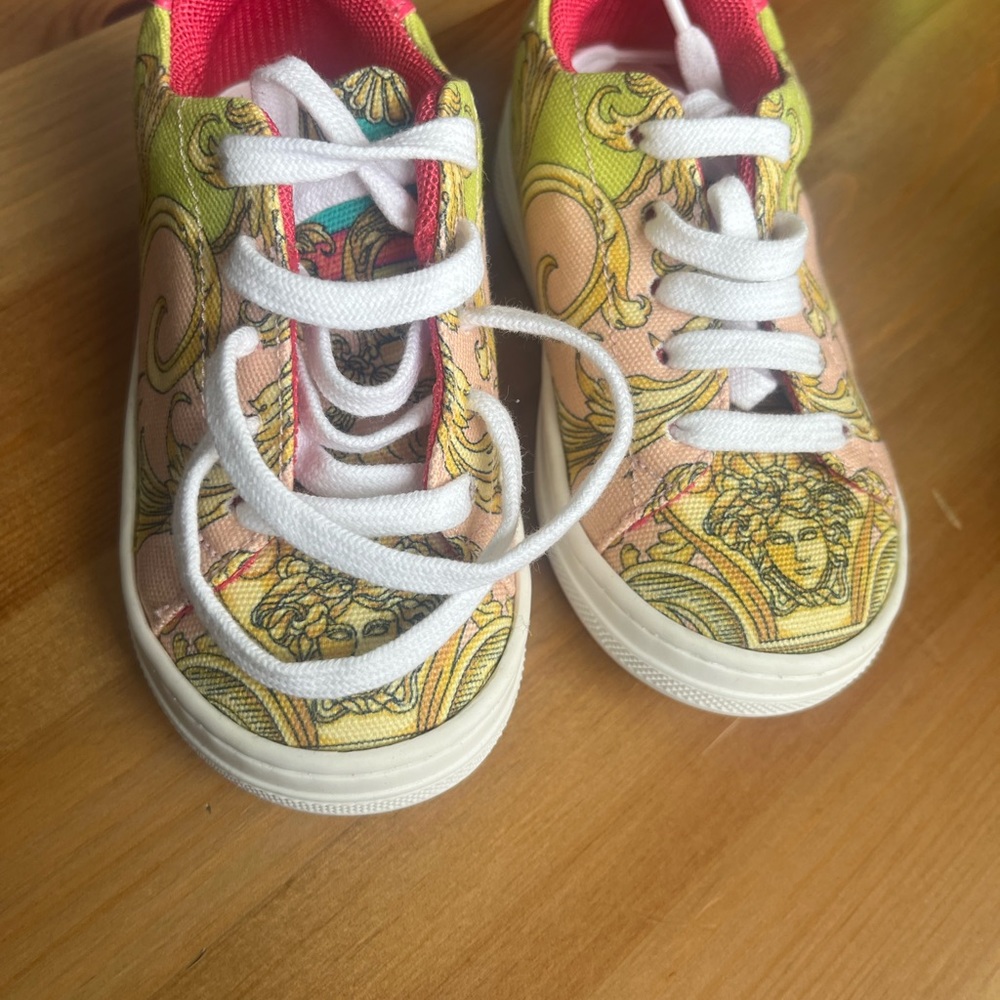 Barocco Printed Versace Kids Sneakers (Never Worn)